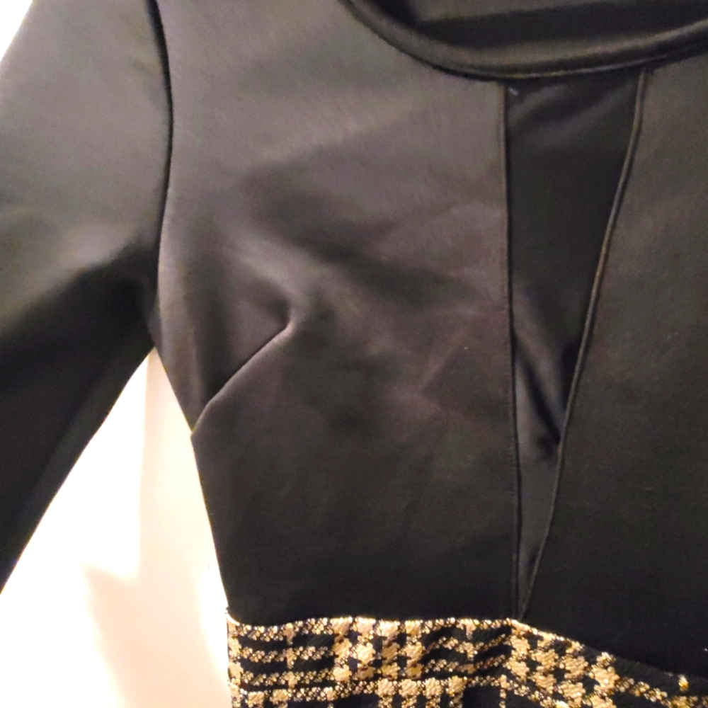 Charlotte Russe dress size Medium,  bodycon dress, gold, black! Sexy and sleek! - Picture 3 of 6